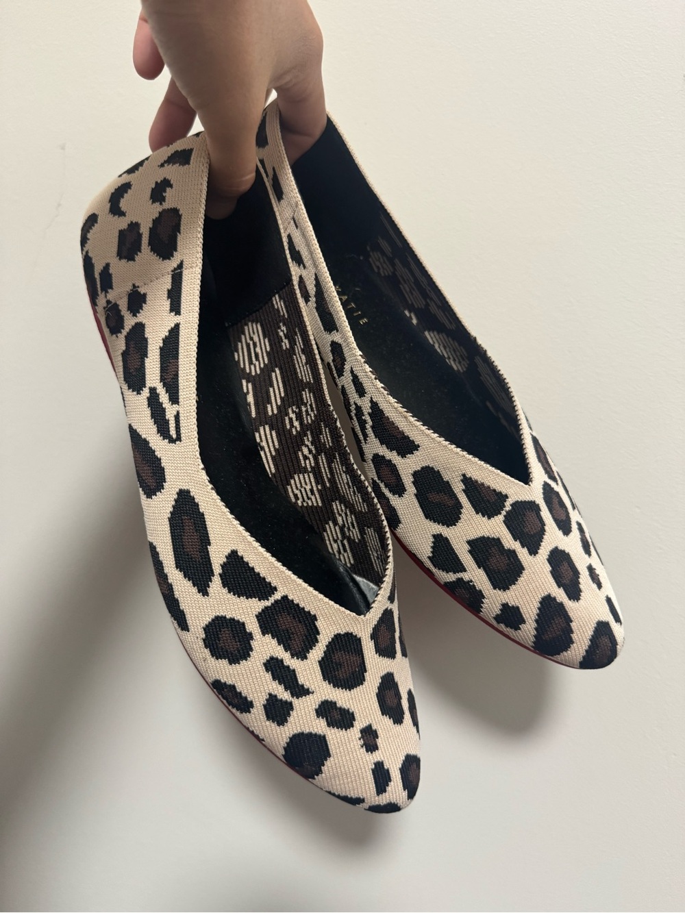 Kelly & Katie Leopard-Print Slip-On Flats in Beige and Black